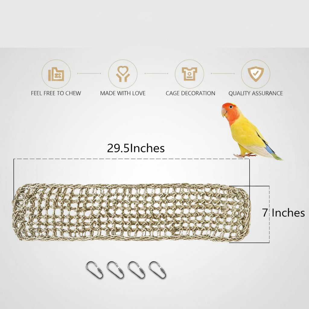 Natural Wooden Bird Ladder Bridge for Parakeets and Small Birds