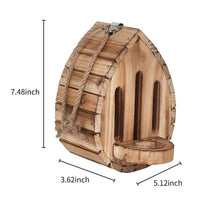 Wooden butterfly shelter for garden spaces