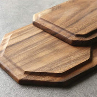 Wooden serving trays for cheese crackers and snacks