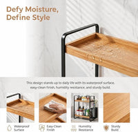 Wooden dresser organizer for cosmetics and personal care items