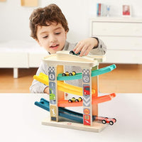 wooden educational toy car ramp for toddlers 1 to 3 years