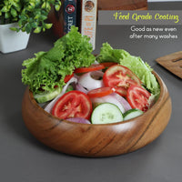 Wooden bowl set for serving fruit and snacks