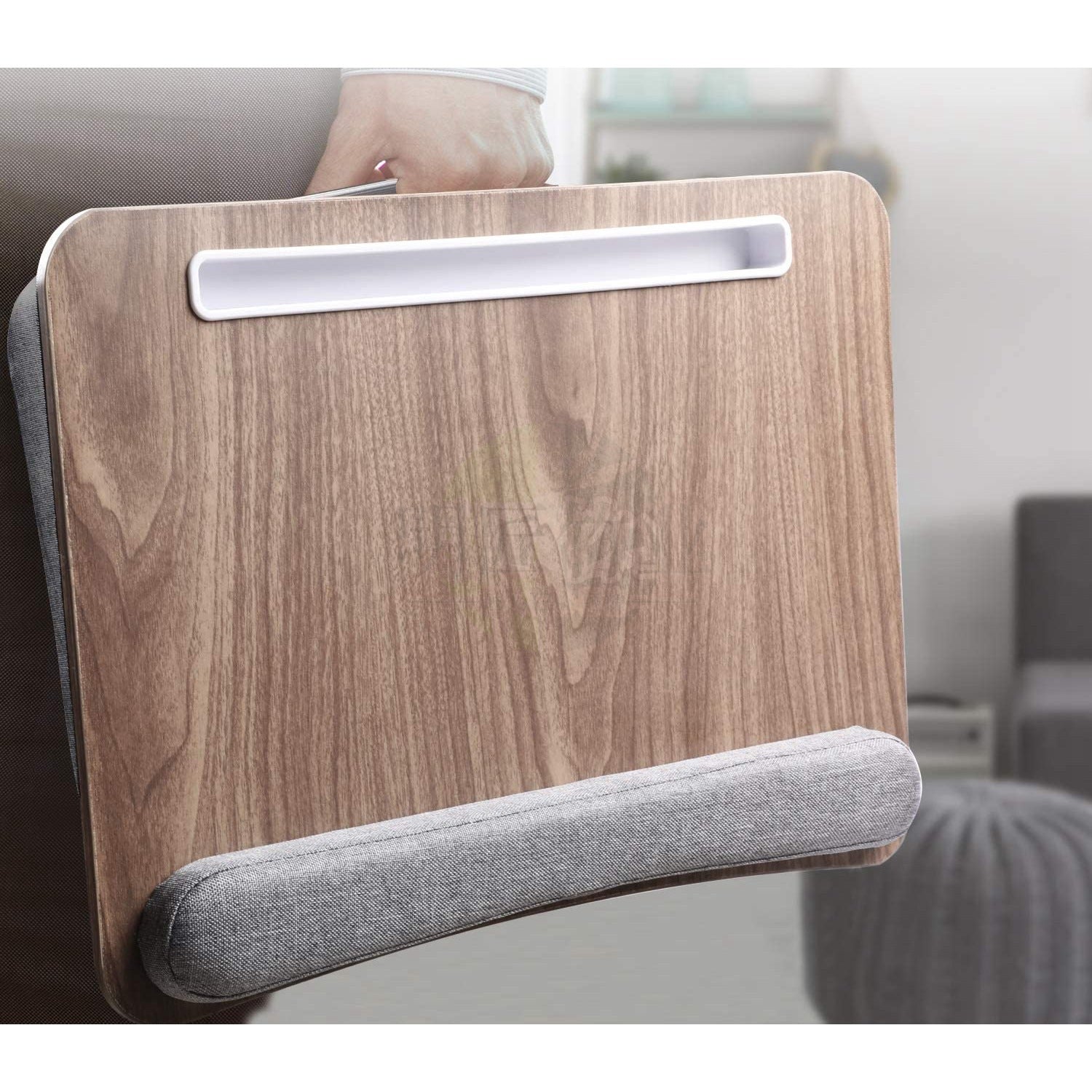 wooden laptop stand elevated desk with storage shelf