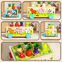 Wooden learning toy for 1 2 3 year old children