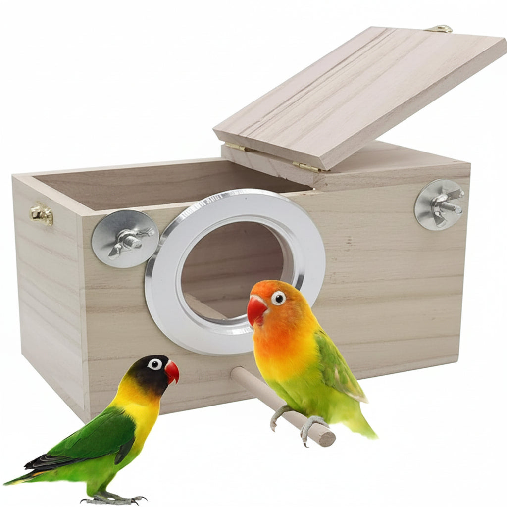 Wooden Parrot Accessory For Bird Cage Environment