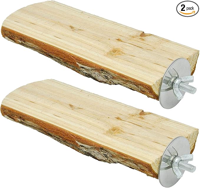 wooden parrot cage perch platform for birds 2 pack