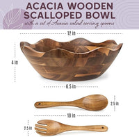 Large wooden bowl used for serving pasta and side dishes