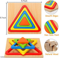 Wooden puzzle toy for toddlers sensory learning toy for early development