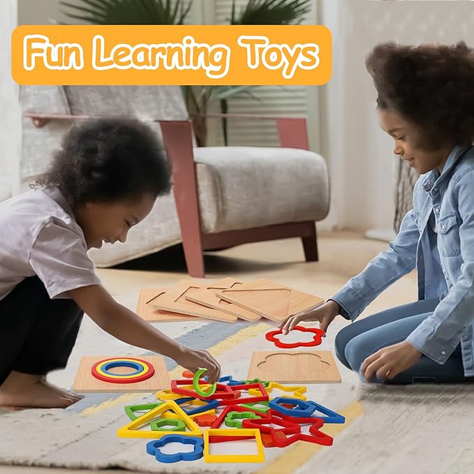 Wooden puzzle toy gift for toddlers montessori learning toy for 1-3 year old