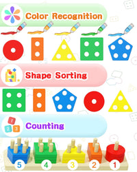 Wooden sensory learning toy for kids montessori educational toy for toddlers