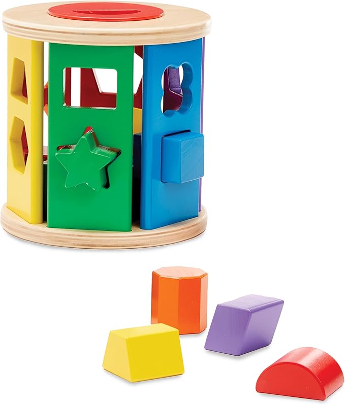Wooden shape sorter toy for toddlers montessori learning toy for kids 1-3 years