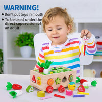 Wooden shape sorting toy gift for toddlers learning toy for 1-3 year old