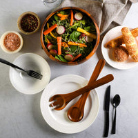 Wooden serving bowl set for snacks and side dishes