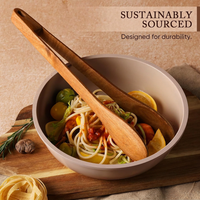 Wooden spoon and spatula set made from natural acacia wood