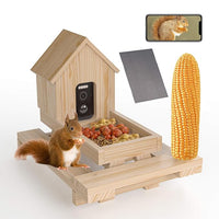 Wooden Squirrel Feeder With Outdoor Wall Mounted Design