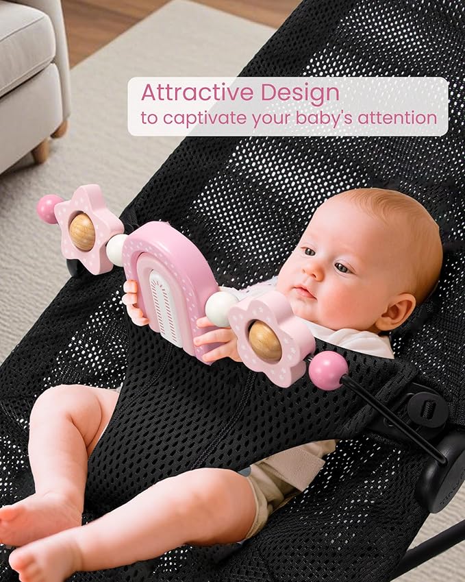 Wooden Toy Bar For Compatible Baby Bouncer Frame