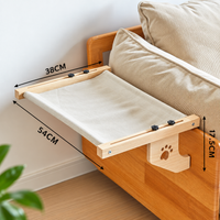 Wooden Windowsill Cat Hammock for Indoor Resting