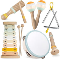Wooden xylophone toy for toddlers 1-3 Montessori baby musical instrument set for kids learning