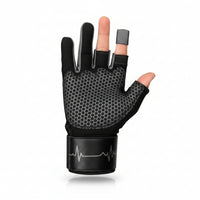 Workout gloves with wrist wrap design for gym workouts