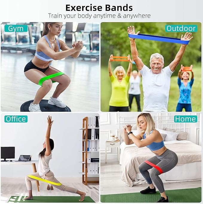 Workout resistance bands for full body training and muscle toning