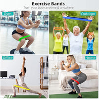 Workout resistance bands for full body training and muscle toning