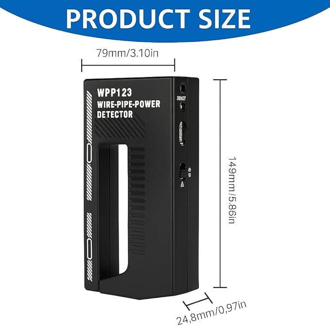 WPP123 Wall Scanner in Use for Finding Studs, Pipes, and Wires Behind Walls