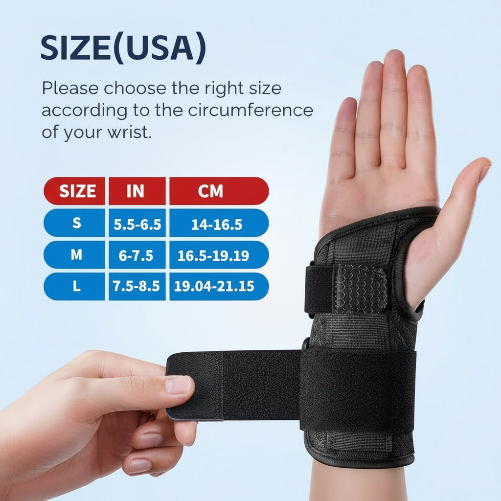 Wrist and thumb support wraps designed for right and left hand use