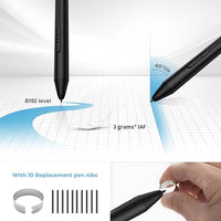 User drawing on XPPen Deco LW tablet connected to laptop