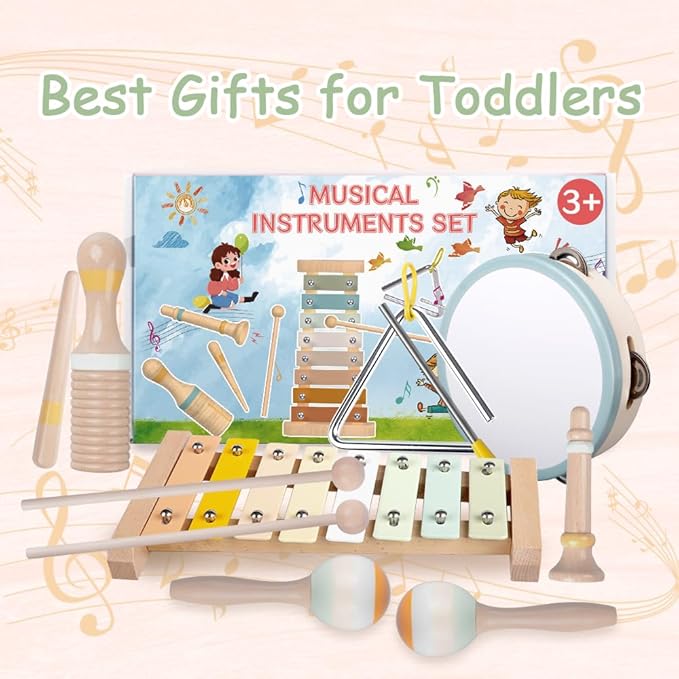 Xylophone toy set for toddlers 1-3 musical gift set educational toys for preschool kids