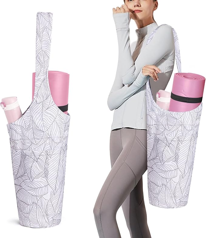 Yoga mat bag for women with large pocket for storing essentials