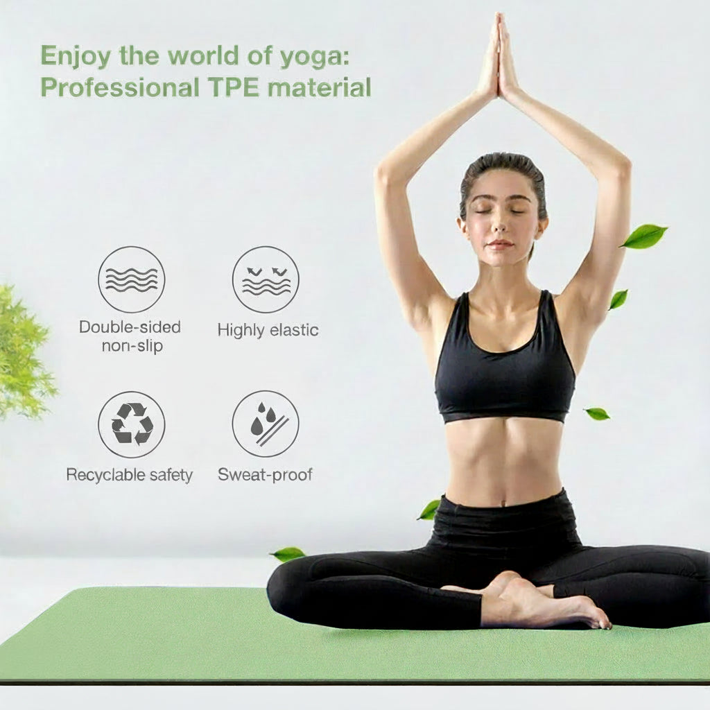 Yoga exercise mat suitable for women and men