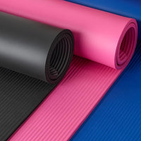 Yoga mat with carrying strap for easy transport