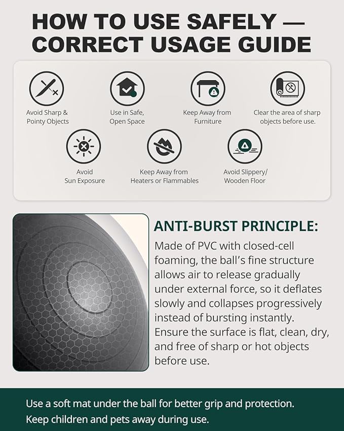 Yoga and pilates stability ball for home workouts and gym use