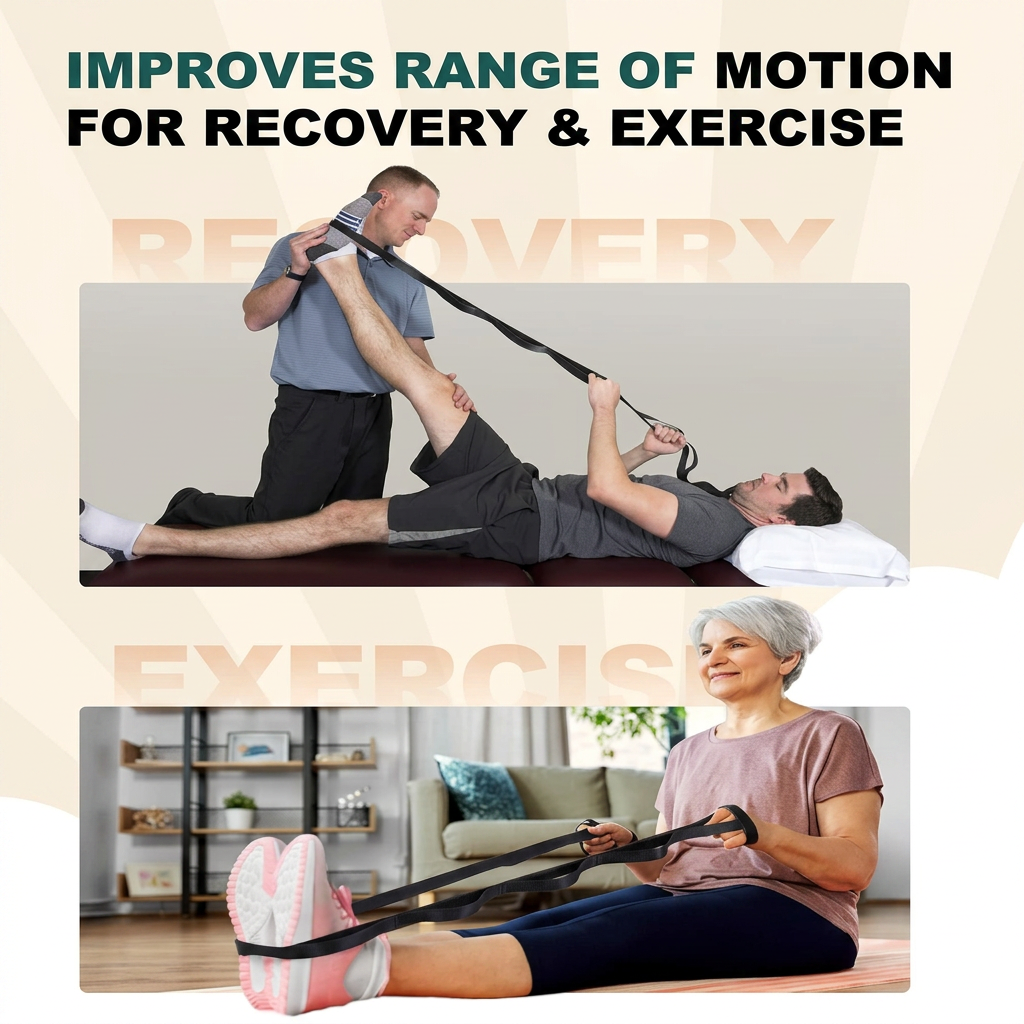 Stretch strap for yoga, pilates, and home workout use