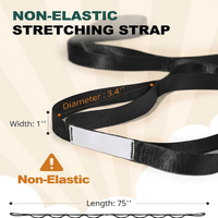 Yoga stretch strap used for leg and hamstring flexibility exercises