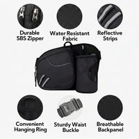 Zippered adjustable belt bag for everyday outdoor activities